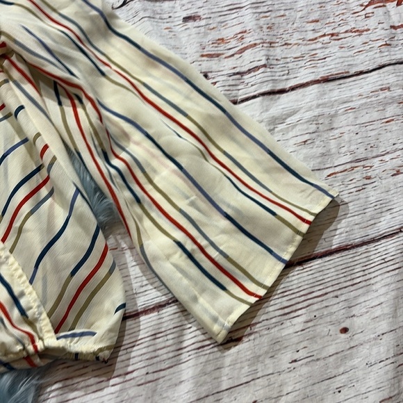 Evereve Sunday in Brooklyn Multi Stripe Surplice Top sz M - Picture 4 of 9